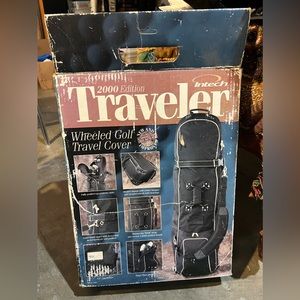 Intech 2000 Golf Travel Cover Bag with Wheels - Black